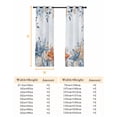 thumbnail image 6 of Orange Blue Starfish Coastal Blackout Curtains for Bedroom, Summer Beach Eucalyptus Thermal Insulated Kitchen Drapes with Grommets, Light Blocking Window Treatment, 2 Panels 52" x 90", 6 of 7