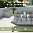 thumbnail image 6 of Crestlive 2-Seater Outdoor Patio Loveseat with Soft Cushions, All-Weather Outdoor Couch Patio Furniture, Dark Gray, 6 of 10