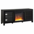 thumbnail image 3 of Evelyn&Zoe Quincy Rectangular TV Stand with Crystal Fireplace for TV's up to 65", Black Grain, 3 of 10
