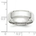 thumbnail image 4 of Primal Gold 10 Karat White Gold 7mm Bevel Edge Comfort Fit Band Size 5, 4 of 6