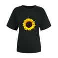 thumbnail image 3 of VOONCAS Womens Cotton Crewneck Short Sleeve T-Shirt, Solid Basic Soft Comfortable Casual Everyday Black,Size XL, 3 of 4