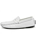 thumbnail image 4 of Big Size Men's Casual Loafers Slip On Leather Shoes Comfortable Lightweight Driving Shoes Male Moccasins Classic Penny Loafer Flats Boat Shoes Outdoor Walking Shoes, 4 of 15