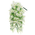thumbnail image 2 of Artificial Fake Hanging Flowers Plants for Outdoor Spring Decoration,1 Bundle Silk Morning Glory Faux Flowers with Eucalyptus Leaves,UV Resistant Look Real for Planter Porch Patio Balcony Yard Decor, 2 of 6