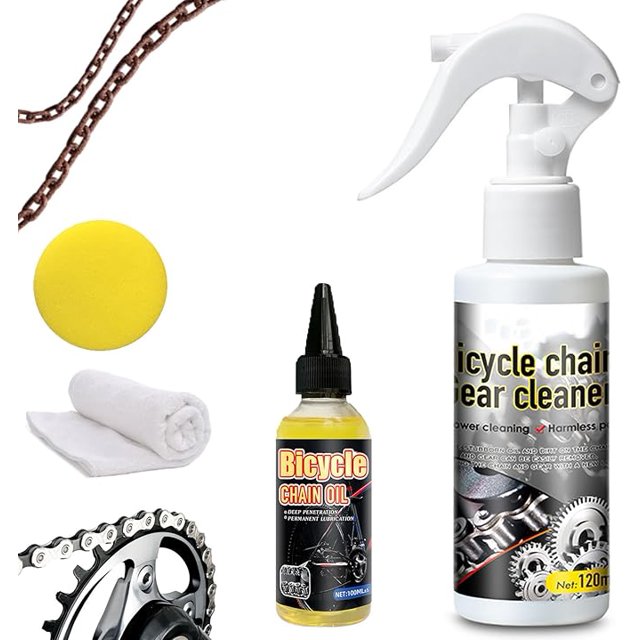 Deep-Cleaning & Rust-Resistant Bicycle Chain Cleaner,120ml, Bike Degreaser, Bicycle Chain Cleaner, Safe on Paint & Gears, For All Types of Bike (A)