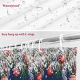 thumbnail image 6 of Christmas Truck Snowman Bathroom Shower Curtain Xmas Ball Snowflakes Navy Blue Waterproof Washable Shower Curtains for Bathtub Bath Decor with Grommets and Hook 36 X 72 Inch, 6 of 8