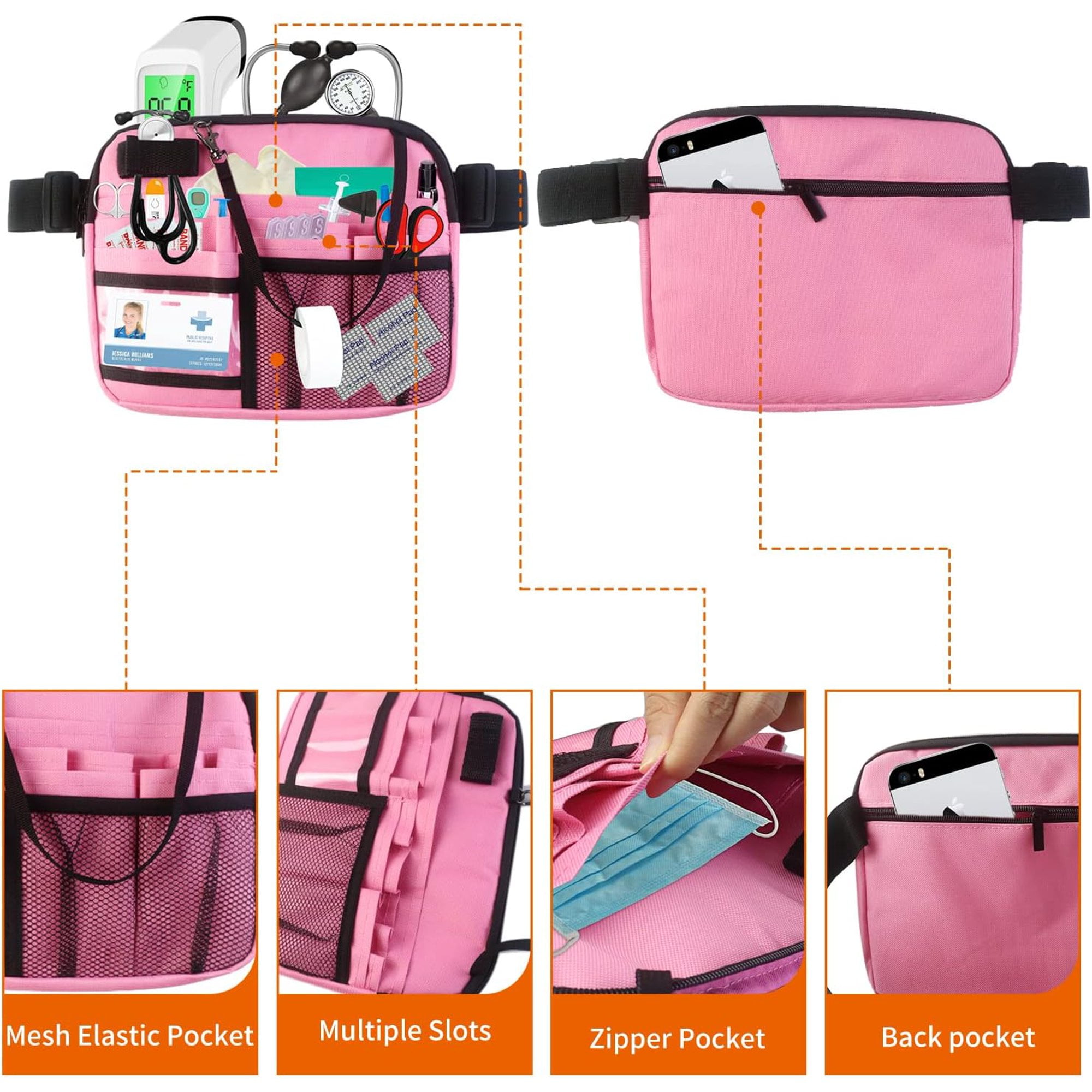 Nurse Fanny Pack Nurse Pouch Waist Bag with Medical Gear Pockets Tape Holder and Utility Storage for Stethoscopes Bandage Scissors Emergency Supplies Nurse Tool Belt for Women Men Walmart
