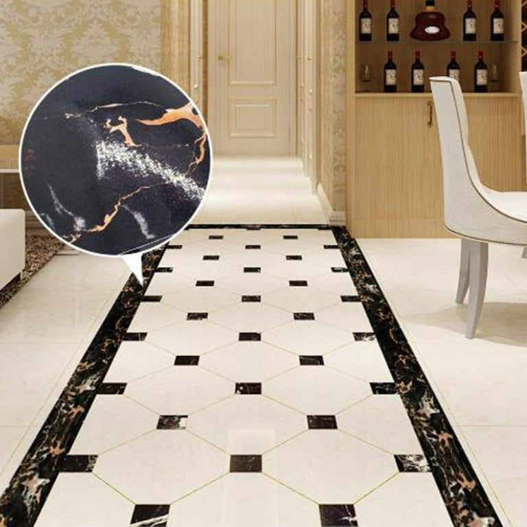 10pcs 3D Black Marble Mosaic Adhesive Bath Kitchen Wall Stair Floor Tile  Sticker
