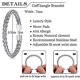 thumbnail image 4 of 3 pulseras de acero inoxidable para hombre, brazalete con números romanos dorados, pulsera con cable trenzado, brazalete ajustable, pulsera de joyería de lujo para hombre, 4 of 4
