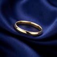 thumbnail image 3 of Pompeii 3mm Wide High Polished Dome Wedding Band Solid 14K Yellow Gold Ring (,), 3 of 3