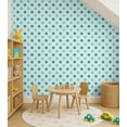 thumbnail image 4 of S4Sassy Polka Dot Print Wallpaper - Turquoise Wall Covering, 25" x 240" Self-Adhesive Textured Vinyl Wall Paper, Easy DIY Walls Covering for Kids Bedroom, Kid's room wall decor, Playroom wallpaper, 4 of 9