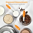 thumbnail image 4 of U-Taste 18/8 Stainless Steel Measuring Cups and Spoons Set: 10 Pieces Metal Stacking Kitchen Baking Cooking Food Measure Set 5 Cups 5 Spoons with Strengthened Weld Joints (Orange), 4 of 10
