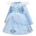 thumbnail image 2 of Baby Toddler Girls Cinderella Dress Long Sleeve Princess Fancy-Dress for 2-5Y, 2 of 7