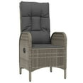 thumbnail image 6 of vidaXL 4 Piece Patio Dining Set with Cushions Gray Poly Rattan, 6 of 11