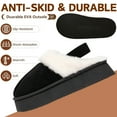 thumbnail image 3 of BERANMEY Thick-Soled Fuzzy Slippers for Women & Men - Cozy Platform House Shoes with Anti-Slip Sole, Warm Plush Lined Indoor Outdoor Short Ankle Slippers, 3 of 7