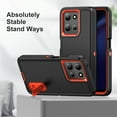 thumbnail image 3 of ELEHOLD for Motorola Moto G Power (2025) Rugged Protective Case Multi Layer Shockproof Hidden Kickstand Hybrid Silicone Hard PC Cover for Motorola Moto G  Power (2025),Black+Orange, 3 of 8
