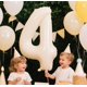 thumbnail image 3 of Globo número 4 color crema de 40 cm para decoración de cuarto cumpleaños, 3 of 6