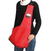 sepnine air mesh red s pet carrier shoulder bag with extra pocket for cat, dog & small animals, red - small