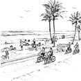 thumbnail image 2 of Loreth, Lanie 15x15 White Modern Wood Framed Museum Art Print Titled - Boardwalk Scene I, 2 of 4