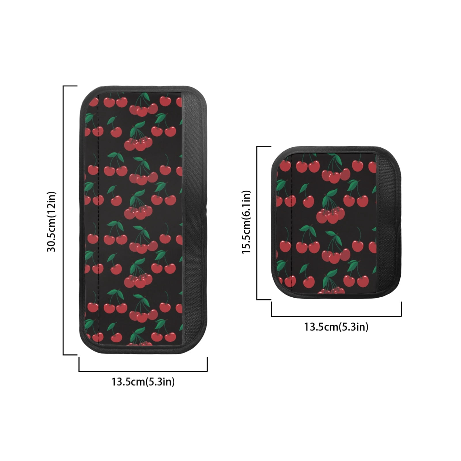Xoenoiee 6 PCS Refrigerator Door Handle Wraps Washable Kitchen Appliance Handles Decor Fridge Microwave Oven Anti-Static Protector Cozy Home Decor, Cherry Black