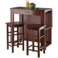 thumbnail image 4 of Pemberly Row 3 Piece Drop Leaf Counter Height Dining Set in Walnut, 4 of 7