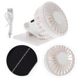 thumbnail image 2 of Ventilador solar con clip: Mini ventilador solar portátil con clip, recargable por USB, ideal para escritorios, camping y actividades al aire libre., 2 of 6