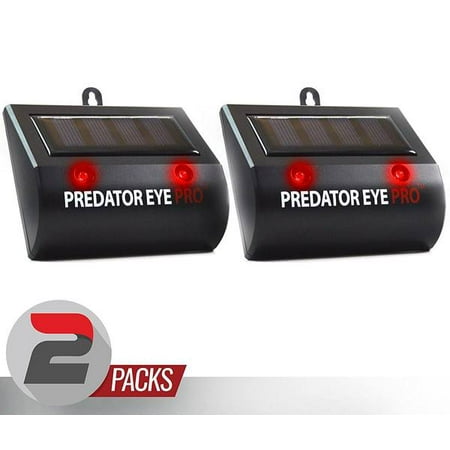 - Predator Eye PRO, Solar Powered Ultrasonic Predator Light Animal Repellent Deterrent Light Night Time Animal Control - 2 Pack