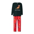 thumbnail image 2 of Pijama De Navidad, Chaqueta Impresa De Dinosaurio De Dibujos Animados De Manga Larga + Pantalones De Cintura EláStica ; Mamá S, 2 of 4