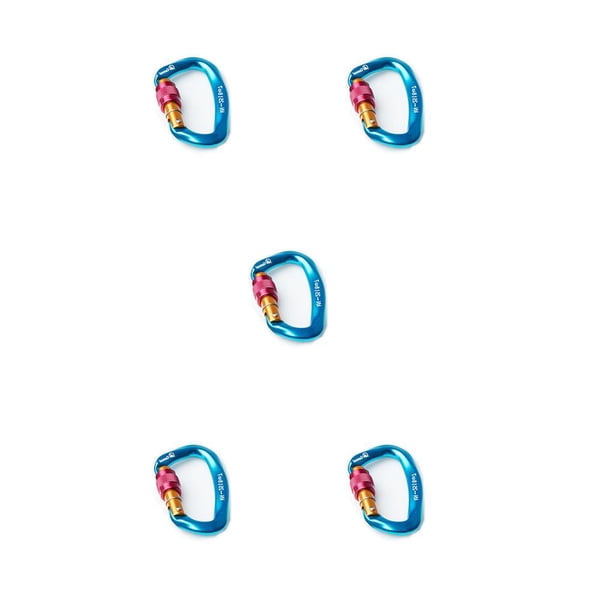 Mosquetón de seguridad Toystoory equipo de escalada resistente profesional Accesorios de bloqueo 5piezas Azul