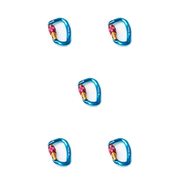 Mosquetón de seguridad Toystoory equipo de escalada resistente profesional Accesorios de bloqueo 5piezas Azul