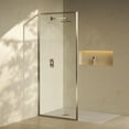 thumbnail image 6 of Pierre 34 x 76 Framed Fixed 3/8 in. (10mm) Clear Tempered Glass Shower Door with Nickel Brushed Frame, 6 of 6