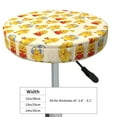thumbnail image 2 of Kdxio Cute Chicken Print Stool Covers Round,Stretch Round Bar Stool Covers Washable Bar Stool Cushion Slipcover for 12-15 Inch Chair, 2 of 5