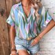 thumbnail image 4 of Elegante mujer con cuello en V estampado camiseta blusa Tops sudadera OAVQHLG3B Store  lin121212, 4 of 5