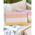 thumbnail image 6 of Colorful Stripe Throw Pillow Cover 20 x 26 Inch Decorative Pillow Cover Modern Pink Red Yellow Vertical Striped Lumbar Pillowcase Seasonal Rectangle Cushion Case for Couch Sofa Bed Living Room, 6 of 7