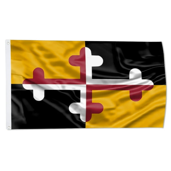 Yanbooch Maryland State Flag banner with Grommets Man cave Decor 3x5Feet