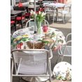 thumbnail image 6 of Outdoor Tablecloth with Umbrella Hole Zipper Spring Easter Round Tablecloth 60" Waterproof Table Cloth Country Bunny Chick Floral Butterflies Watercolor Patio Table Cover Tablecloths for Picnic, 6 of 8