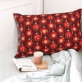 thumbnail image 4 of Wukai Christmas Red Balls Print Plush Throw Pillow Cover, Double-sided Pillow Protector without Pillow Core, with Hidden Zipper, Home Decorations-14"x20", 4 of 6