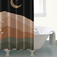 thumbnail image 4 of Brown Boho Night Landscape Pattern Shower Curtain 72"x84" ,Bathroom Decorative Shower Curtains Set with 12 Hooks,Modern Waterproof Washable Shower Curtain, 4 of 6