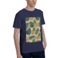 thumbnail image 2 of Bingfone Pineapples Palm Leaves Men'S Loose Fit Short-Sleeve Pocket T-Shirt, 2 of 7
