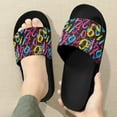 thumbnail image 3 of Psesaysky Numbers Graffiti Slide Sandals for Women Girls Fashionable Comfortable Beach Sandals Lightweight Durable Flip-Flops, 3 of 4