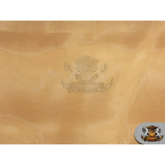 Mirror Organza Solid LIGHT GOLD Fabric / 58" Wide / Sold by the yard