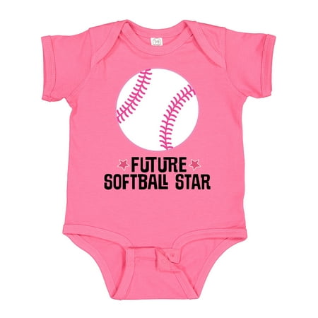 

Inktastic Future Softball Star Sports Girls Baby Bodysuit