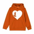 thumbnail image 2 of Kids Girls Boys Halloween Pullover Hoodie Unisex Fleece Top Jacket PE School Sweat Hoodie Casual Fashion Orange 4-5 Years, 2 of 5