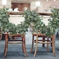 thumbnail image 7 of Ongmies Eucalyptus Garland, 6.56 Ft Silver Leaves Garland with White Buds – Artificial Boxwood Vines for Spring & Summer Wedding, Table, Room, and Home Decor, Hanging Front Door Decor, 7 of 7
