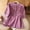 Blue, Purple, Orange, variant on IUYRTFE Women's Short Sleeve Floral Embroidered Blouse Split Neck Button Up Summer Casual Tunic Top
