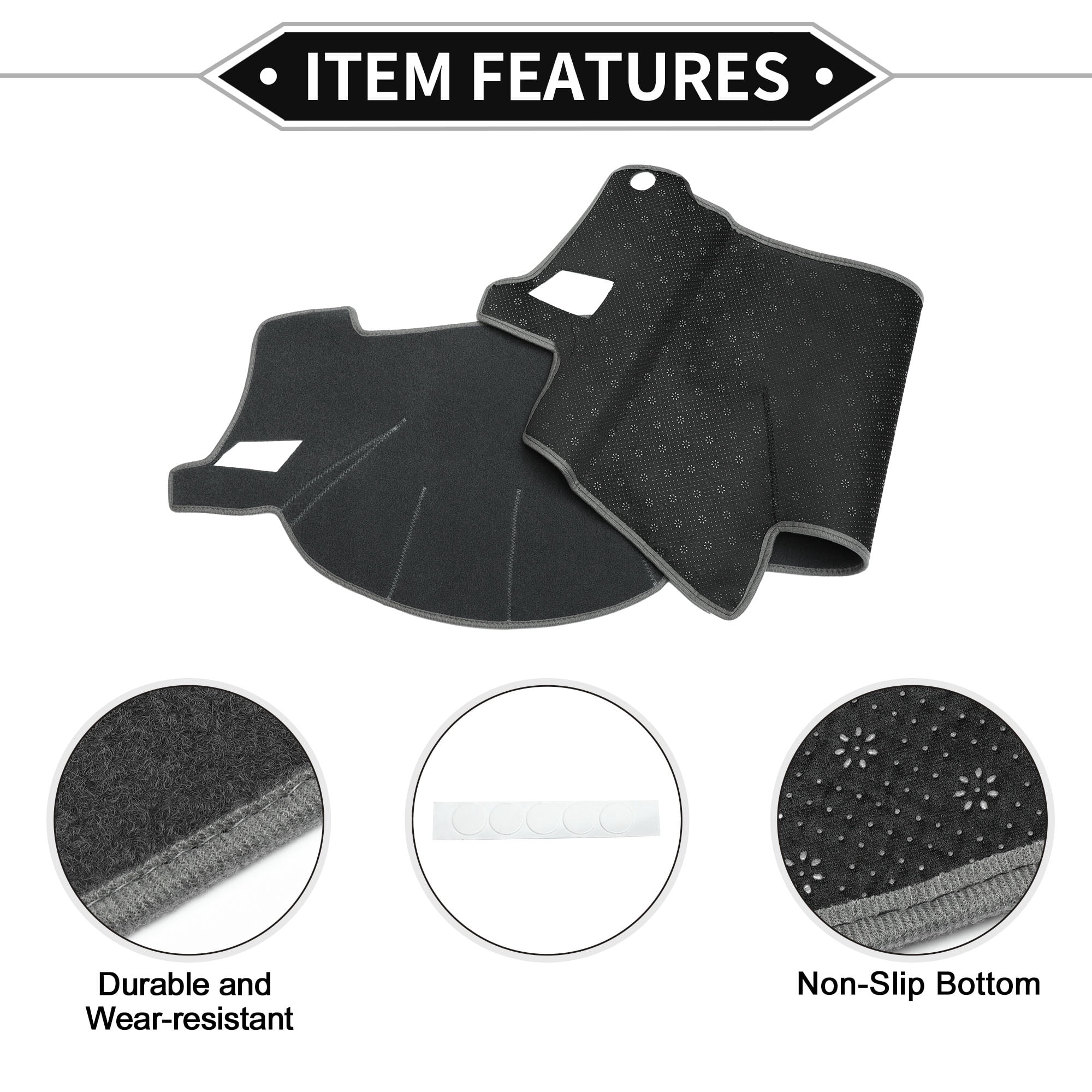 Unique Bargains Dash Cover for Subaru Outback 2005-2009 Non-Slip Polyester Gray