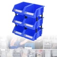 thumbnail image 6 of 6 Pieces Nail and Screw Storage Bins Component Storage Bin with 4 Connect Pillars Hardware Storage Organizer for Nails Buttons Screws Shop Garage Blue, 6 of 8