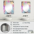 thumbnail image 4 of Designart "Paint Fusion in Pink and Blue IV" Abstract Painting Oversized Wall Mirror - Modern Abstract Bathroom Decorative Wall Mirror - Multiple Color Options, 4 of 6