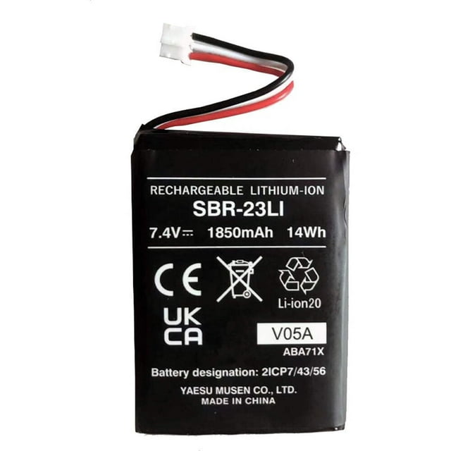 Paquete de baterías STANDARD HORIZON SBR-23LI Li-Ion para HX210