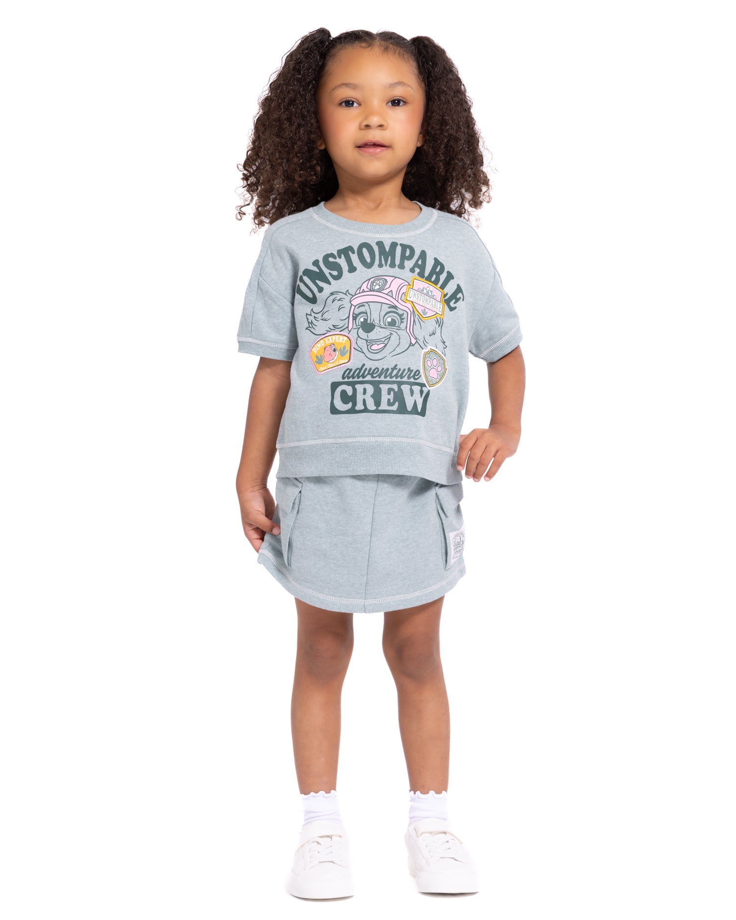 Paw Patrol Movie Toddler Girls’ Graphic Top and Cargo Skirt Set, 2-Piece, Sizes 12M-5T