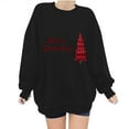 thumbnail image 5 of Sweatshirts for Women Christmas Tree Printing Long Sleeve Winter Casual Sports Round-Neck Sweatshirt,Womens Tops Plus Size Black XXL, 5 of 5
